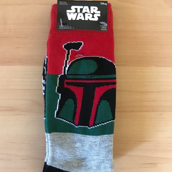 Star Wars Boba Fett for Men/Women Size 6-12 - 2-Pack NEW - Picture 1 of 2